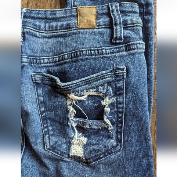 BKE Stella Mid Rise Slim Fit Ankle Skinny Jeans Womens Size 26 Distress Stretch. - Picture 8 of 15